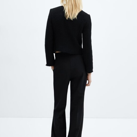NWT Mango MNG Pocket tweed jacket in Black, Size XS, $149 - Picture 3 of 8
